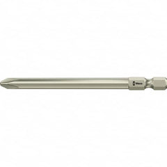 Wera - #2, Phillips Screwdriver Bit - 1/4" Drive, 3-1/2" OAL - Exact Tooling