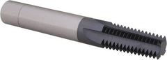 Scientific Cutting Tools - 1/2-14, 3/4-14 Thread, 1/2" Shank Diam, AlTiN+ Coating, Solid Carbide Straight Flute Thread Mill - 4 Flutes, 3-1/2" OAL, 1/2" Min Noml Diameter - Exact Tooling