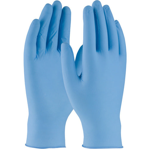‎63-332PF/M Disposable Gloves - Ambi-Dex Turbo Disposable Nitrile - 5 mil Blue - Powder Free - Text Grip - Exact Tooling