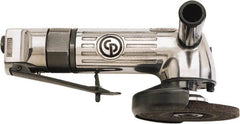 Chicago Pneumatic - 5" Wheel Diam, 12,000 RPM, Pneumatic Angle & Disc Grinder - 16 CFM, Rear Exhaust - Exact Tooling