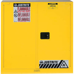 Justrite - 2 Door 3 Shelf 40 Gal Safety Cabinet for Paint & Ink - Exact Tooling