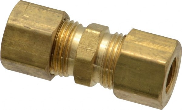 Parker - 5/16" OD, Brass Union - 300 Max Working psi, -65 to 250°F, Comp x Comp Ends - Exact Tooling