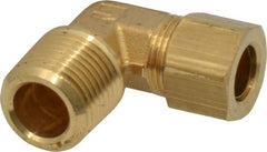 Parker - 3/8" OD, Brass Male Elbow - 200 Max Working psi, -65 to 250°F, Comp x MNPT Ends - Exact Tooling