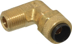 Parker - 5/16" OD, Brass Male Elbow - 150 Max Working psi, 0 to 150°F, Comp x MNPT Ends - Exact Tooling