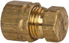 Parker - 1/4" OD, Brass Plug - 1,400 Max Working psi, -65 to 250°F, - Exact Tooling