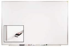 Ghent - 24" High x 36" Wide Porcelain on Steel Magnetic Marker Board - Aluminum Frame, 1.88" Deep - Exact Tooling