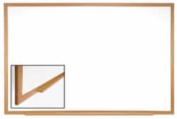 Ghent - 48-5/8" High x 72-5/8" Wide Acrylic/Enamel Magnetic Marker Board - Wood Frame, 1-3/4" Deep - Exact Tooling