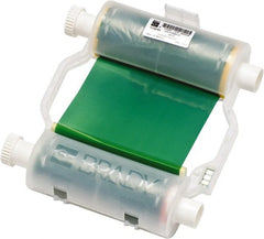Brady - 4.33" Wide x 2,400" Long, Green Resin Ribbon Printer Ribbon - For BBP30 Label Printer, BBP33 Label Printer, BBP35 Multicolor Sign & Label Printer, BBP37 Color & Cut Sign & Label Printer, BradyPrinter S3100, BBP31 Sign & Label Printer - Exact Tooling