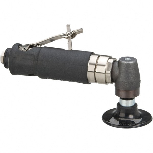 Dynabrade - 4" Max Disc, 12,000 RPM, Pneumatic Handheld Disc Sander - 39 CFM, 1/4 NPT Inlet, 0.7 hp, 90 psi - Exact Tooling