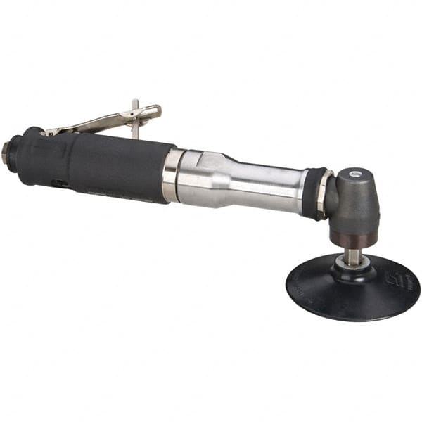 Dynabrade - 4" Max Disc, 12,000 RPM, Pneumatic Handheld Disc Sander - 40 CFM, 1/4 NPT Inlet, 0.7 hp, 90 psi - Exact Tooling