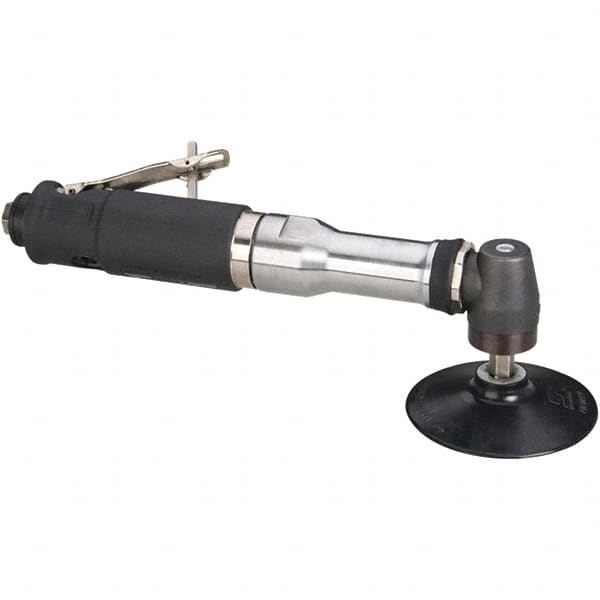 Dynabrade - 4" Max Disc, 12,000 RPM, Pneumatic Handheld Disc Sander - 40 CFM, 1/4 NPT Inlet, 0.7 hp, 90 psi - Exact Tooling