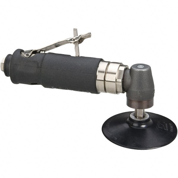 Dynabrade - 3" Max Disc, 18,000 RPM, Pneumatic Handheld Disc Sander - 41 CFM, 1/4 NPT Inlet, 0.7 hp, 90 psi - Exact Tooling