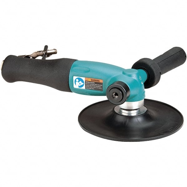 Dynabrade - 7" Max Disc, 8,500 RPM, Pneumatic Handheld Disc Sander - 40 CFM, 3/8" Inlet, 1.3 hp, 90 psi - Exact Tooling