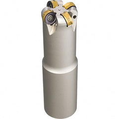 Iscar - 1-1/2" Cut Diam, 0.34" Max Depth, 1/2" Arbor Hole, 5 Inserts, H400 RNHU Insert Style, Indexable Copy Face Mill - H400 FR-12 Cutter Style, 1.38" High, Through Coolant, Series Helido - Exact Tooling