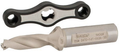 Iscar - 0.472 to 0.508" Diam, 3xD, 1.41" Max Depth, 5/8" Shank Diam, 3.97" OAL, Replaceable Tip Drill - IDK, IDM, IDN, IDP Insert, DSM Toolholder, Series ChamDrillJet - Exact Tooling