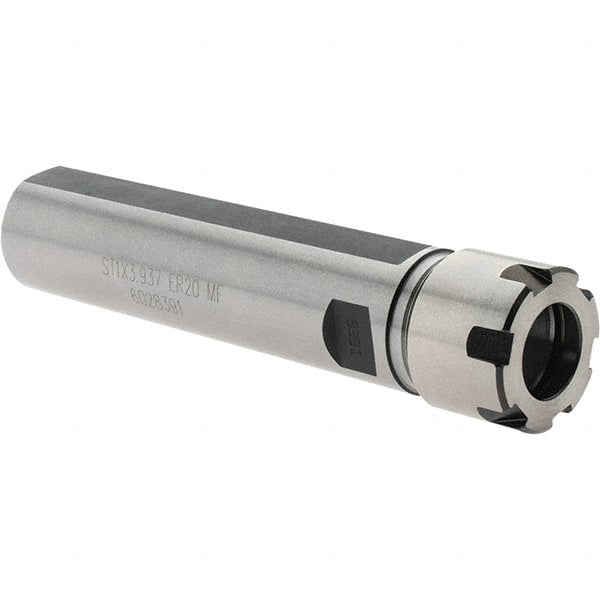 Iscar - 0.041" to 0.514" Capacity, 1.102" Projection, Straight Shank, ER20 Collet Chuck - 5.039" OAL, 1" Shank Diam - Exact Tooling