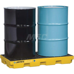 Justrite - Spill Pallets, Platforms, Sumps & Basins; Type: EcoPolyBlend? Accumulation Centers ; Number of Drums: 2 ; Sump Capacity (Gal.): 24.00 ; Load Capacity (Lb.): 2500.000 ; Material: Polyethylene ; Height (Inch): 5.5 - Exact Tooling