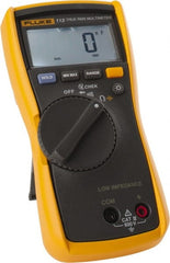 Fluke - 113, CAT IV, 600 VAC/VDC, Digital True RMS Auto Ranging Manual Ranging Multimeter - 60,000 Ohm, Measures Voltage, Resistance - Exact Tooling