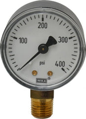 Wika - 2" Dial, 1/4 Thread, 0-400 Scale Range, Pressure Gauge - Lower Connection Mount, Accurate to 3-2-3% of Scale - Exact Tooling