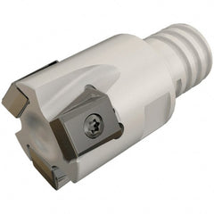 Iscar - 5/8" Cut Diam, 0.315" Max Depth of Cut, 0.78" OAL, Indexable Square Shoulder End Mill - T490 LN.T 0804 Inserts, T10 Modular Connection, 90° Lead Angle, Through Coolant, Series Helitang - Exact Tooling