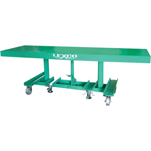 Wesco Industrial Products - 2,000 Lb Capacity Manual Hydraulic Post Lift Table - 30" to 48" Lift Height, 60" Platform Length x 30" Platform Width - Exact Tooling