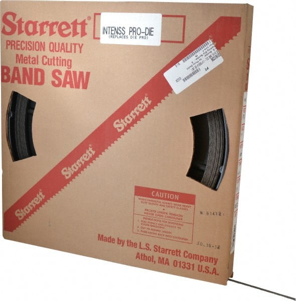 Starrett - 1/4" x 100' x 0.025" Bi-Metal Band Saw Blade Coil Stock - 14 to 18 TPI, Toothed Edge, Straight Form, Wavy Set, No Rake Angle, Variable Pitch, Contour Cutting - Exact Tooling