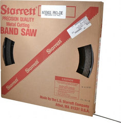 Starrett - 1/4" x 100' x 0.025" Bi-Metal Band Saw Blade Coil Stock - 14 to 18 TPI, Toothed Edge, Straight Form, Wavy Set, No Rake Angle, Variable Pitch, Contour Cutting - Exact Tooling
