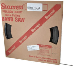 Starrett - 1/4" x 100' x 0.035" Bi-Metal Band Saw Blade Coil Stock - 10 to 14 TPI, Toothed Edge, Straight Form, Raker Set, No Rake Angle, Variable Pitch, Contour Cutting - Exact Tooling