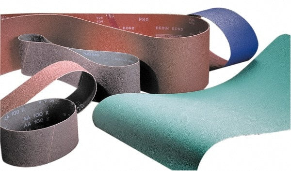 Made in USA - 4" Wide x 106" OAL, 180 Grit, Silicon Carbide Abrasive Belt - Silicon Carbide, Very Fine, Coated, X/Y Weighted Cloth Backing, Wet/Dry, Series S181 - Exact Tooling