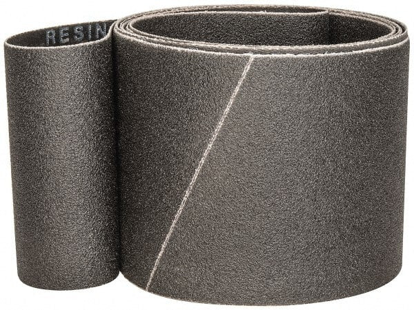 Made in USA - 4" Wide x 106" OAL, 80 Grit, Silicon Carbide Abrasive Belt - Silicon Carbide, Medium, Coated, X/Y Weighted Cloth Backing, Wet/Dry, Series S181 - Exact Tooling