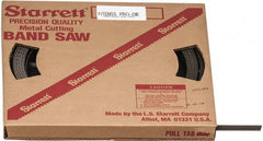 Starrett - 1/2" x 100' x 0.025" Bi-Metal Band Saw Blade Coil Stock - 14 to 18 TPI, Toothed Edge, Straight Form, Wavy Set, No Rake Angle, Variable Pitch, Contour Cutting - Exact Tooling