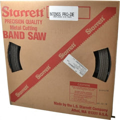 Starrett - 1/2" x 100' x 0.035" Bi-Metal Band Saw Blade Coil Stock - 8 to 12 TPI, Toothed Edge, Straight Form, Raker Set, No Rake Angle, Variable Pitch, Contour Cutting - Exact Tooling