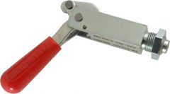 De-Sta-Co - 450 Lb Load Capacity, Mounting Plate Base, Carbon Steel, Standard Straight Line Action Clamp - 1/2" Plunger Diam, Straight Handle - Exact Tooling