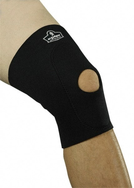 Ergodyne - Size L Neoprene Knee Support - 15 to 16 Inch Fit, Slip On Style, Open Knee with Front Padding, Black - Exact Tooling