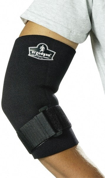 Ergodyne - Size M Neoprene Elbow Sleeve - 10 to 11 Inch, Adjustable Strap, Black - Exact Tooling