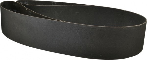 Made in USA - 4" Wide x 106" OAL, 120 Grit, Silicon Carbide Abrasive Belt - Silicon Carbide, Fine, Coated, X/Y Weighted Cloth Backing, Wet/Dry, Series S181 - Exact Tooling