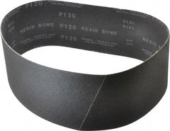Made in USA - 4" Wide x 36" OAL, 120 Grit, Silicon Carbide Abrasive Belt - Silicon Carbide, Fine, Coated, X/Y Weighted Cloth Backing, Wet/Dry, Series S181 - Exact Tooling