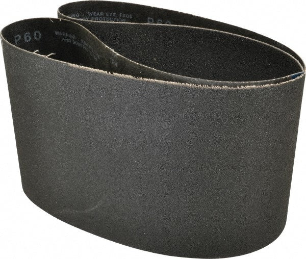 Made in USA - 6" Wide x 48" OAL, 60 Grit, Silicon Carbide Abrasive Belt - Silicon Carbide, Medium, Coated, X/Y Weighted Cloth Backing, Wet/Dry, Series S181 - Exact Tooling