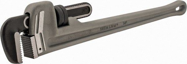 Proto - 24" Aluminum Straight Pipe Wrench - 6" Pipe Capacity - Exact Tooling