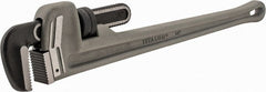 Proto - 24" Aluminum Straight Pipe Wrench - 6" Pipe Capacity - Exact Tooling