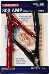 Associated Equipment - 800 Amp Booster Cable Clamp - 1 Black & 1 Red - Exact Tooling