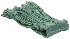 PRO-SOURCE - 5" Green Head Band, Medium PET Loop End Mop Pad - 4 Ply, Quick Change Connection, Use for General Purpose - Exact Tooling