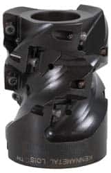 Kennametal - 20 Inserts, 1-1/2" Cut Diam, 3/4" Arbor Diam, 1.417" Max Depth of Cut, Indexable Square-Shoulder Face Mill - 0/90° Lead Angle, 2" High, EC10.., EP10.. Insert Compatibility, Series Mill 1-10 - Exact Tooling