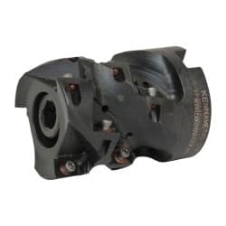 Kennametal - 12 Inserts, 1-1/2" Cut Diam, 3/4" Arbor Diam, 1.417" Max Depth of Cut, Indexable Square-Shoulder Face Mill - 0/90° Lead Angle, 2" High, EC10.., EP10.. Insert Compatibility, Series Mill 1-10 - Exact Tooling