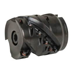 Kennametal - 15 Inserts, 2" Cut Diam, 3/4" Arbor Diam, 1.745" Max Depth of Cut, Indexable Square-Shoulder Face Mill - 0/90° Lead Angle, 2.4" High, EC10.., EP10.. Insert Compatibility, Series Mill 1-10 - Exact Tooling