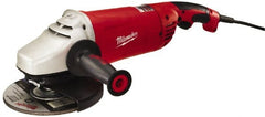 Milwaukee Tool - 7 & 9" Wheel Diam, 6,000 RPM, Corded Angle & Disc Grinder - 5/8-11 Spindle, 120 Volts, 15 Amps, Front Exhaust - Exact Tooling