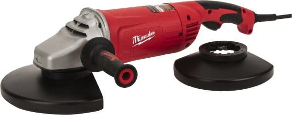 Milwaukee Tool - 7 & 9" Wheel Diam, 6,000 RPM, Corded Angle & Disc Grinder - 5/8-11 Spindle, 120 Volts, 15 Amps, Front Exhaust - Exact Tooling