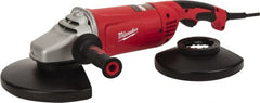 Milwaukee Tool - 7 & 9" Wheel Diam, 6,000 RPM, Corded Angle & Disc Grinder - 5/8-11 Spindle, 120 Volts, 15 Amps, Front Exhaust - Exact Tooling