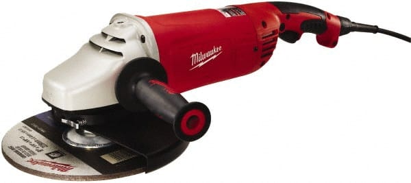 Milwaukee Tool - 7 & 9" Wheel Diam, 6,000 RPM, Corded Angle & Disc Grinder - 5/8-11 Spindle, 120 Volts, 15 Amps, Front Exhaust - Exact Tooling