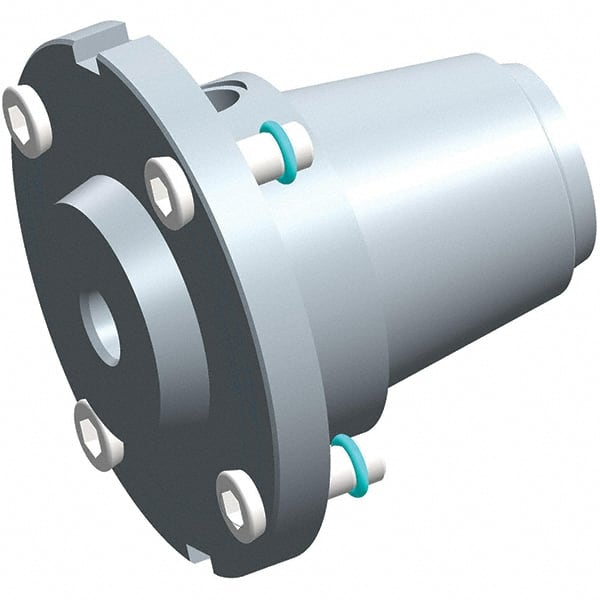 Exsys-Eppinger - PRECI-FLEX Straight Shank with Weldon Flat 3/8" Hole End Mill Holder/Adapter - 3/8" Nose Diam, 14mm Projection, Through Coolant - Exact Tooling
